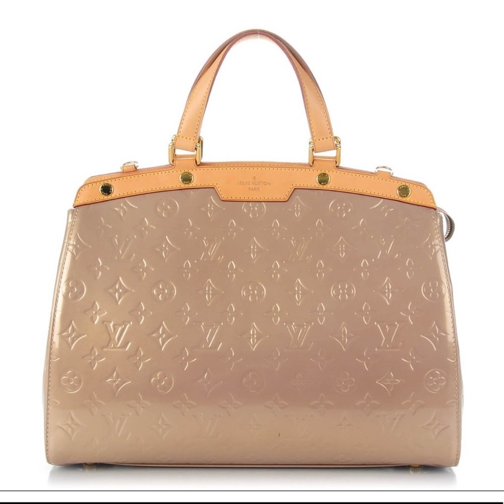 Authentic LOUIS VUITTON Vernis Brea GM Beige Poudre Gold RARE COLOR!!!